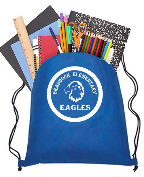 school supplies bag